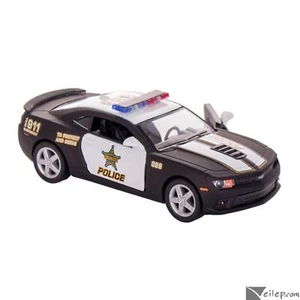 Chevrolet Camaro 2014 Police modelo fundido a presión trasero de metal, negro blanco - Imagen 1 de 6