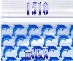 PAQUETE DE 100 DELFINES AZULES 1510 Bolsas con cremallera Apple 1.5X1.0" Mini DELFÍN - Imagen 1 de 12