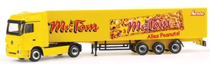 Herpa Magic H0 1/87 451253 Mercedes Benz Actros LH Box Semirimorchio Mr Tom - Foto 1 di 1