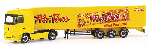 Herpa Magic H0 1/87 451253 Mercedes Benz Actros LH Box Semirimorchio Mr Tom - Immagine 1 di 1