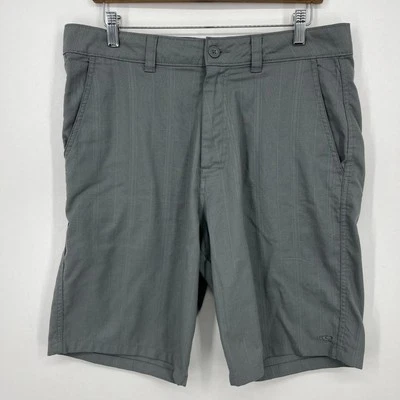 Pantalones Cortos Chinos O'Neill Para Hombre Talla 34 Gris De Colección Y2K Patín Frente Plano 10" Entrepierna Foto 1 de 4