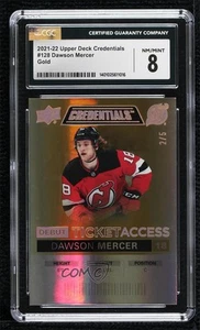 2021 Credentials Debut Ticket Access Gold /5 Dawson Mercer #128 CGC 8 Rookie RC - Picture 1 of 3