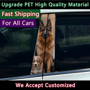 2pcs German Shepherd Dog Car Center Pillar B Pillar Sunscreen Waterproof Sticker - Bild 1 von 30