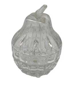 Geschliffenes Kristallglas Birnenform 2 Stk. Marmeladenschale, ohne Löffel West Germany - Bild 1 von 11