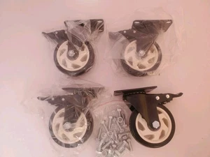 4 Zoll Lenkrollen Räder mit Sicherheit Total Lock, 360 Grad Schwerlast Pla... - Bild 1 von 12