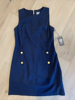 VINCE CAMUTO Womens Short Navy Sleeveless Dress Size 4 NWT $148 - Image 1 of 4