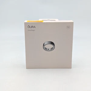 Oura Ring 4 Smart Activity Tracker - Size 10 - (JZ90-54217-10) - Silver - Picture 1 of 4