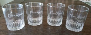 Crown Royal Rocks Gafas Redondas con Base Corte Lanza Antiguo Juego de 4 BONITAS! - Imagen 1 de 10