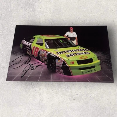 Dale Jarrett NASCAR HOFer VINTAGE signed photo 1991 INTERSTATE #18 JGR LUMINA - Image 1 of 2