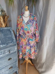 Gorgeous Chicme Dress Size L Multicoloured Classic Elagant Wedding Ascot Cruise - Picture 1 of 5