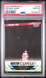 2024-25 Upper Deck Hockey Extended - UD Canvas #C172 Patrick Kane PSA 10 Pop 1 - Picture 1 of 2