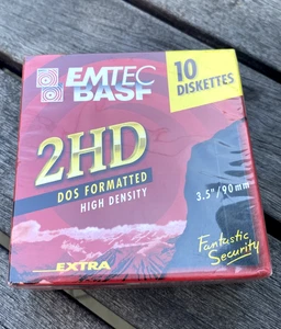 BASF EKF342I10 MF2HD 90mm 3,5" floppy discs 10pcs - Photo 1/2