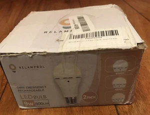 Relampbol 2 Pack Rechargeable Emergency Light Bulbs with Remote Timer . - Picture 1 of 4