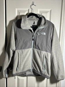 The North Face Denali Jacket Womens Medium M Gray Fleece Polartec Full Zip - Picture 1 of 8
