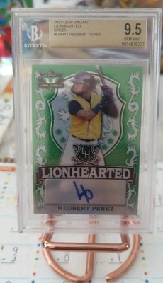 2021 Leaf Valiant - Lionhearted Hedbert Perez #LH-HP1 (AU, RC) BGS 9.5 - Image 1 of 2