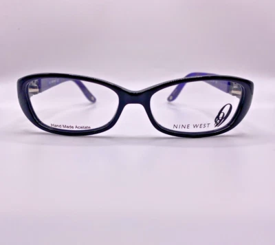 Nine West NW 456 807 Black/Blue Plastic Optical Eyeglasses Frame 50-15-135 456 - Image 1 of 4