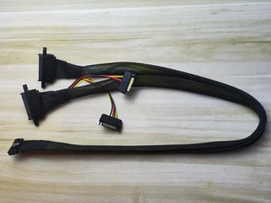 Slim SAS SFF-8654 MCIO 8I auf SFF-8639 U.2 U2 Solid-State Drive Datenkabel 70cm - Bild 1 von 3