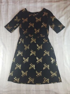 Old Navy Girls Black Gold Foil Pegasus Flying Horse Knit Dress XL 14 NWOT - Picture 1 of 12