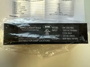 WAC Lighting Transformer EN-1260-RB2 | 120V 12V AC 60W - Picture 1 of 3