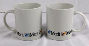 Merit Zigaretten 8 Unzen Kaffeetassen 2er Set Vintage Tobacciana Phillip Morris - Bild 1 von 2