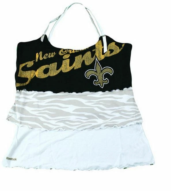 Camiseta sin mangas de fútbol americano NFL para mujer New Orleans Saints de moda Foto 1 de 1