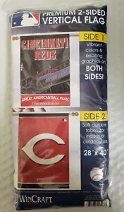 CINCINNATI REDS MLB LOGO 28"X40" PREMIUM 2-SIDED FLAG WINCRAFT - Picture 1 of 2