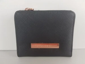 Collette By Collette Hayman Women’s Black Red Gold Plated Zipper Cards Wallet - Picture 1 of 6