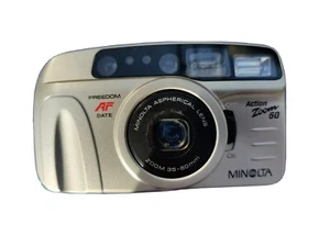 Minolta action ZOOM 60 35mm Point & Shoot Film Camera freedom af - Picture 1 of 4