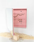Jewellery box with mirror PINK steel key box cabinet 32 key rack holder