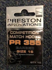 Preston innovations PR 355 hooks barbed/spade (size 16) - Picture 1 of 2