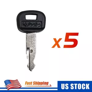 Ignition Key with Logo 5PCS Kubota 459A Skid Steer Track Loader Mini Excavator - Picture 1 of 2