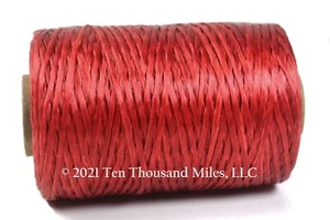 Kulay Red Artificial Sinew Waxed Flat Polyester Thread, Red Sinue, 300 yards - Picture 1 of 7