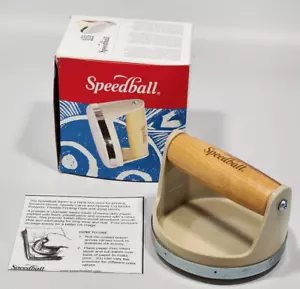Speedball Block Printing Baren Comfortable Wooden Handle 4139 Nitrex Nylon cover - Picture 1 of 16