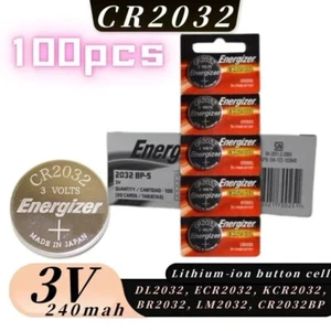 Piles CR2032 Energizer- 100 Piles -CR2032 DL2032 BR2032 ECR2032 EL2032 . - Imagen 1 de 3