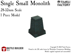 Txarli Factory Small Monolith 28mm/32mm 40K Necrons Kill Team Scatter Terrain - Picture 1 of 2