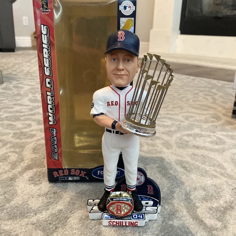 Red Sox Curt Schilling 2004 World Series Champions trophy and ring bobblehead Cover