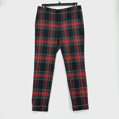 Pantalones de vestir Lauren Ralph Lauren para mujer 33 tartán a cuadros preppy lujo Navidad Foto 1 de 4