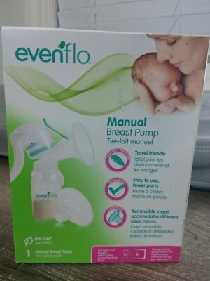 *NEW* EVENFLO MANUAL BREAST PUMP W/ FULL LENGTH BREAST FEEDING PROGRAM INCLUDED - Image 1 of 4