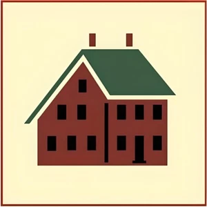 SALTBOX 1 SCHABLONE - PRIMITIV Vintage - koloniales Bauernhaus - Die kunstvolle Schablone - Bild 1 von 6
