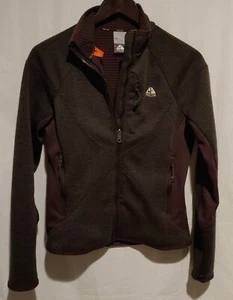 Nike ACG Womens Medium Fleece Coat Jacket Therma Fit Brown Full Zip - Picture 1 of 6