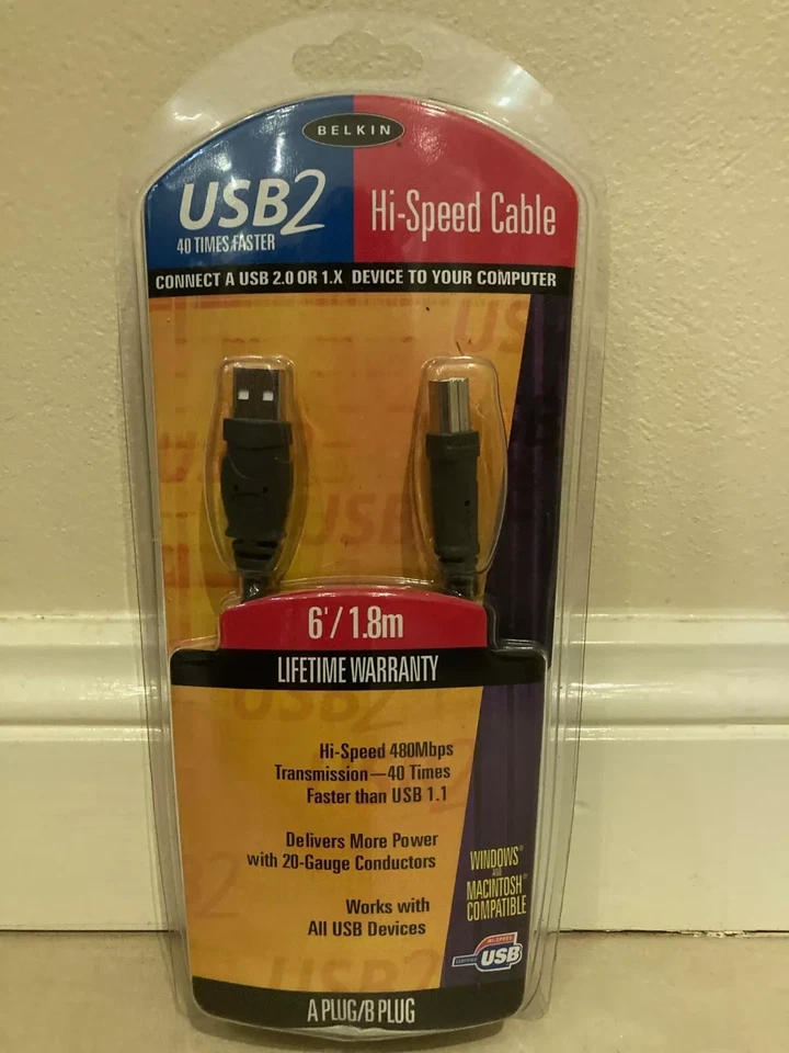 BELKIN USB2 Hi-speed Cable 1.8m - Image 1 of 2