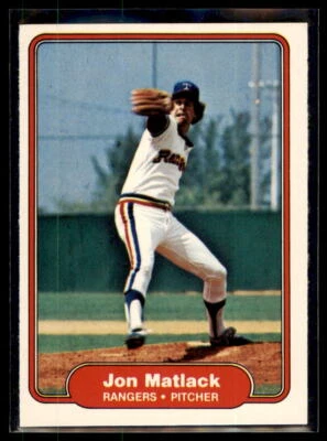 1982 Fleer Jon Matlack #323 Texas Rangers - Image 1 of 2