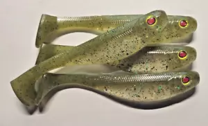 5 Zoll Badeköder, Babybass, rot/schwarz/gold Augen, 3er-Pack, Dee's Köder - Bild 1 von 1