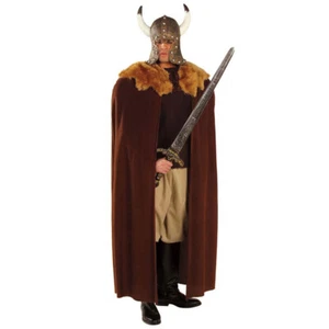 WIKINGER MANTEL Cosplay Vikinger Barbar Kelte Wilder Krieger Kostüm Umhang 3563 - Bild 1 von 2