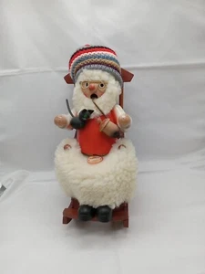 Figura musical de colección Steinbach fumador de incienso abuelo Papá Noel Alemania - Imagen 1 de 7