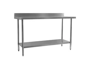 Stainless Steel Table 1500mm Commercial Catering Work Prep Kitchen Bench - Picture 1 of 10
