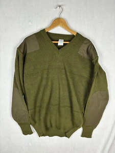 Jersey Verde Oliva Comando Ejército Militar Italiano Cuello en V Nuevo - Imagen 1 de 6