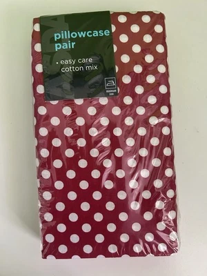 Red Polka Dot Pillow Covers Set Of Two - Image 1 of 2