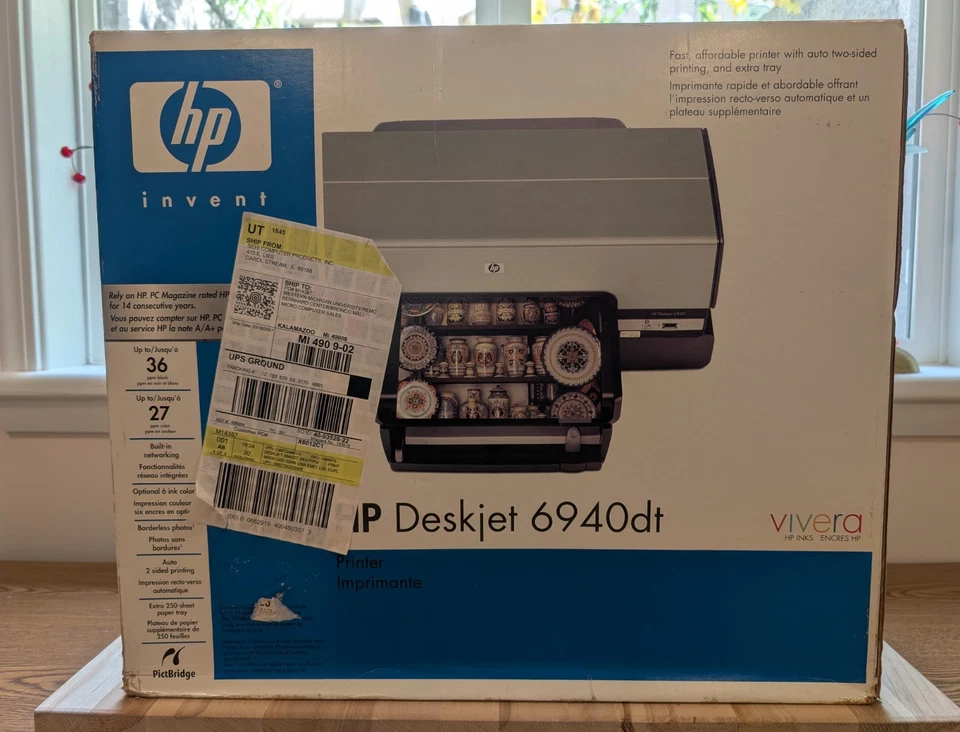 HP Deskjet 6940dt Digital Photo Inkjet Printer - New in Sealed Original Box 6940 - Image 1 of 4