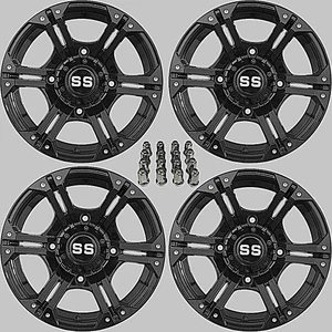 POLARIS SPORTSMAN 850 14" VIPER BLK ATV / UTV ALUMINUM WHEELS (SET 4) POL1CA - Picture 1 of 6